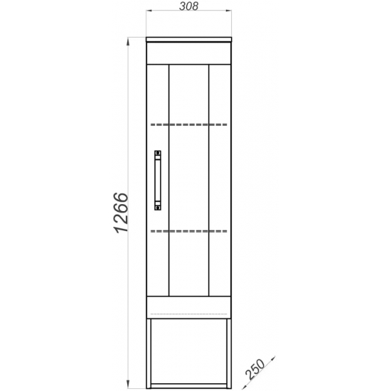 Шкаф-пенал AQWELLA Craft 30 дуб балтийский