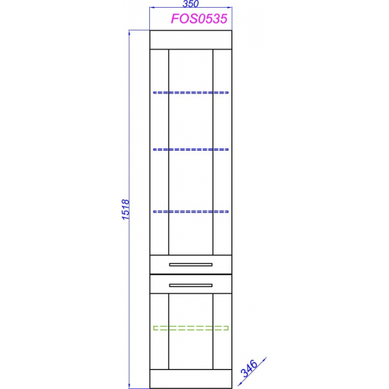 Шкаф-пенал AQWELLA Foster 35 универсальный