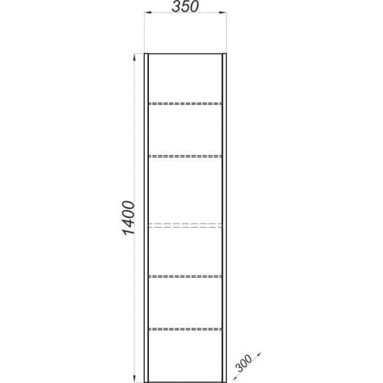 Шкаф-пенал AQWELLA Urban белый глянцевый