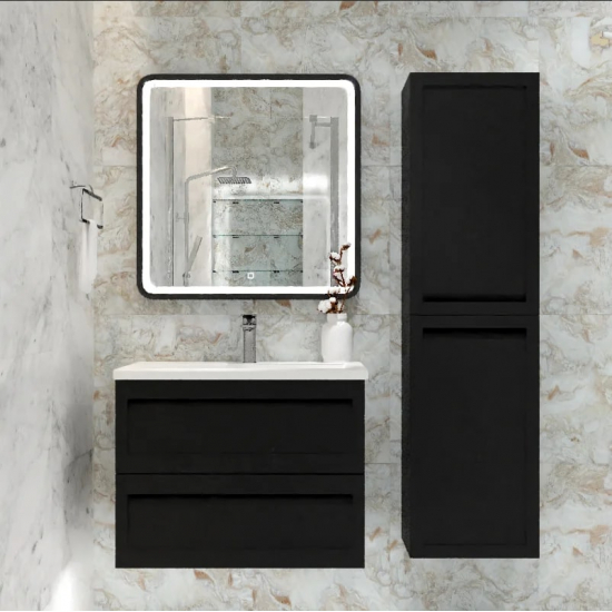 Шкаф-пенал ART&MAX Platino 40 черный матовый