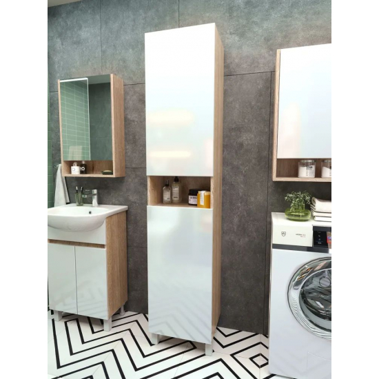 Шкаф-пенал AURA Глория 40 кантри