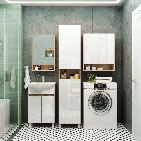 Шкаф-пенал AURA Глория 40 кантри