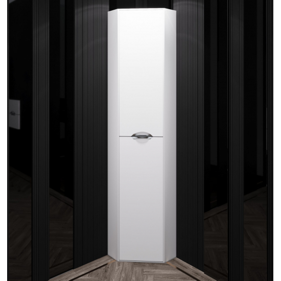 Шкаф-пенал AURA Люкс 37 угловой левый, белый 