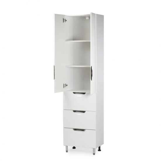 Шкаф-пенал AURA Люкс 50-3 полка белый