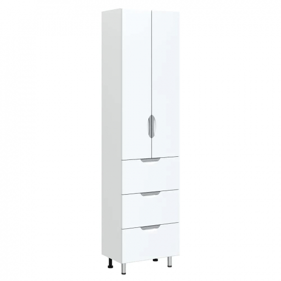 Шкаф-пенал AURA Люкс 50-3 полка белый