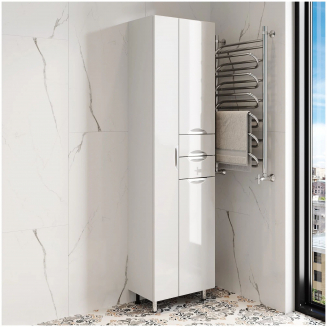 Шкаф-пенал AURA Люкс 52 полка белый