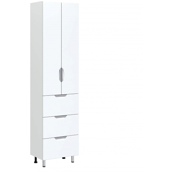 Шкаф-пенал AURA Люкс 60-3 полка белый
