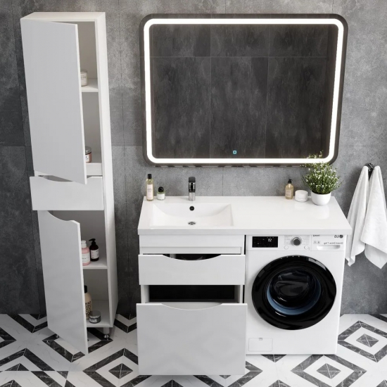 Шкаф-пенал AURA Палермо 30-1 белый левый