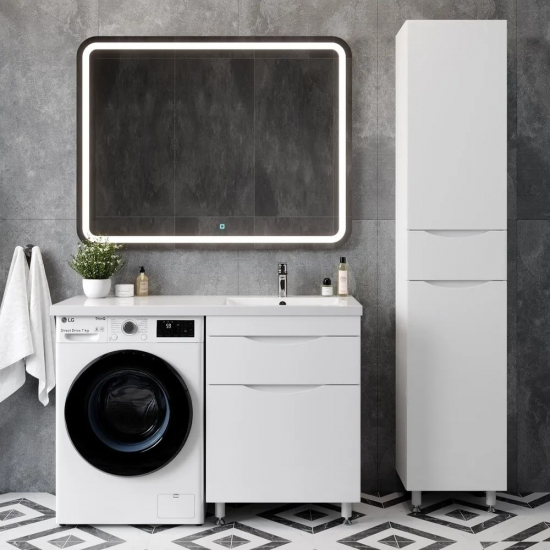 Шкаф-пенал AURA Палермо 30-1 белый правый