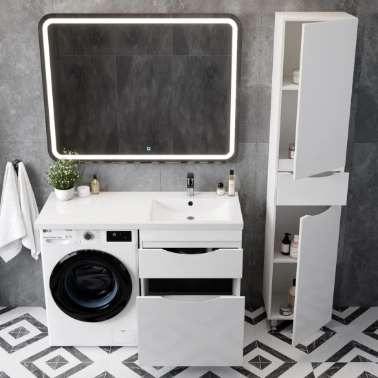 Шкаф-пенал AURA Палермо 30-1 белый правый