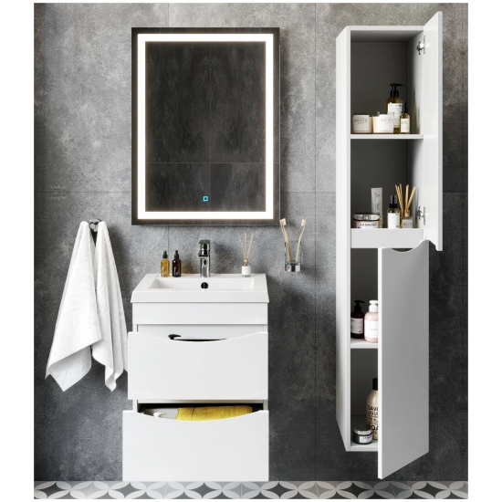 Шкаф-пенал AURA Палермо 30 пд белый правый