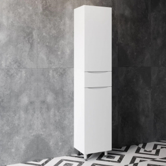 Шкаф-пенал AURA Палермо 40-1 с бельевой корзиной правый, белый