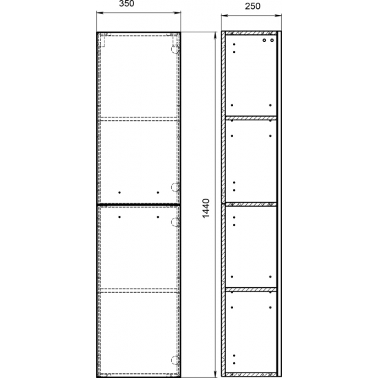 Шкаф-пенал CERSANIT Melar 35 B-SL-MEL Белый