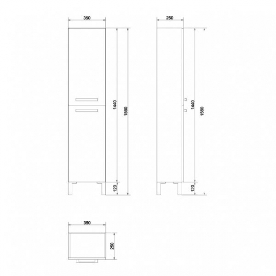 Шкаф-пенал CERSANIT Melar 35 B-SL-MEL Белый