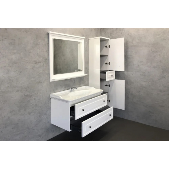 Шкаф-пенал COMFORTY Феррара 40 белый глянец