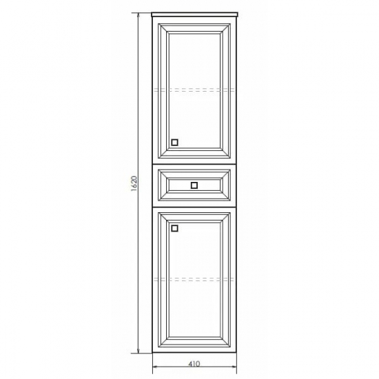 Шкаф-пенал COMFORTY Феррара 40 белый глянец