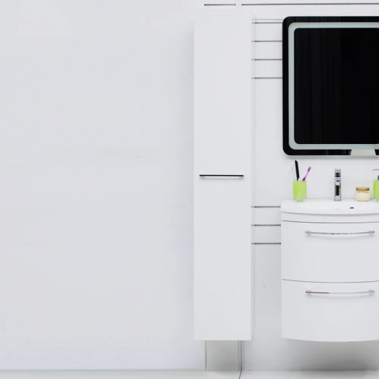 Шкаф-пенал DE AQUA Тока 1S 30 L левый белый