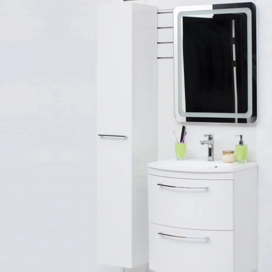 Шкаф-пенал DE AQUA Тока 1S 30 L левый белый