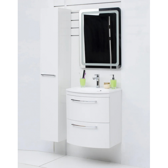 Шкаф-пенал DE AQUA Тока 1S 30 L левый белый