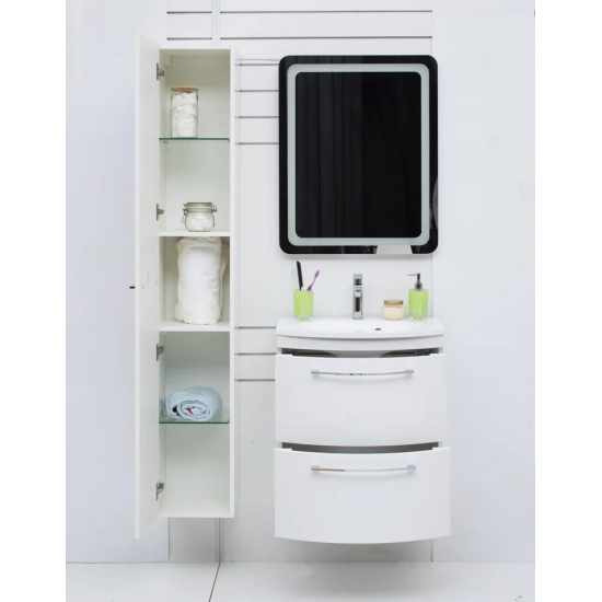 Шкаф-пенал DE AQUA Тока 1S 30 L левый белый