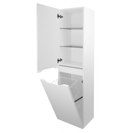 Шкаф-пенал LORANTO Арфа 40 с корзиной и подсветкой левый 