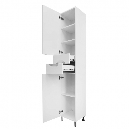 Шкаф-пенал LORANTO Стиль 30 левосторонний, белый 