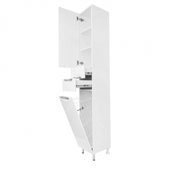 Шкаф-пенал LORANTO Стиль 30 с бельевой корзиной, левосторонний 