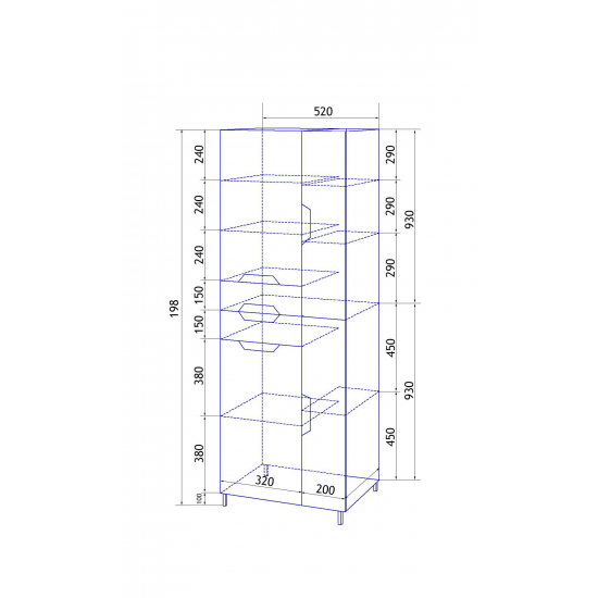 Шкаф-пенал LORANTO Стиль 52 