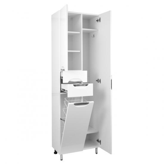 Шкаф-пенал LORANTO Стиль 60 с бельевой корзиной 