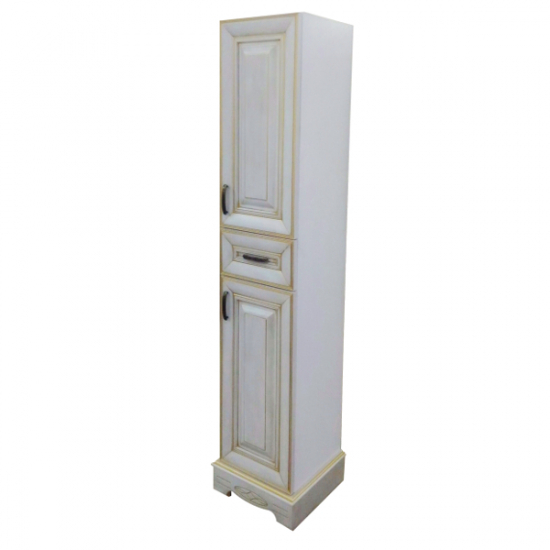 Шкаф-пенал MIRSANT Версаль Premium 35 универсальный ясень белое золото