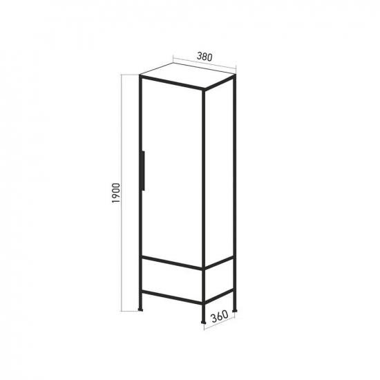 Шкаф-пенал MIXLINE Бруклин-38 Дуб Бунратти