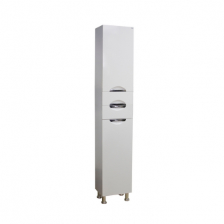 Шкаф-пенал MIXLINE Этьен-36 правый, 2 двери / 2 ящика, белый  