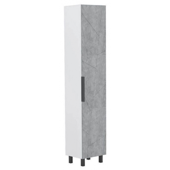 Шкаф-пенал MIXLINE Гранд-40 белый/бетон, универсальный