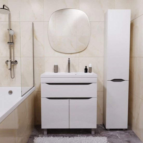 Шкаф-пенал MIXLINE Лайн-35 белый, универсальный