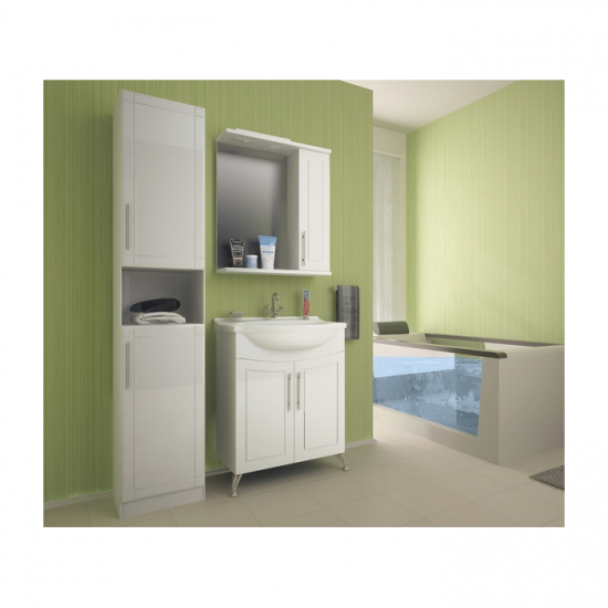 Шкаф-пенал MIXLINE Мираж-35 правый, белый 