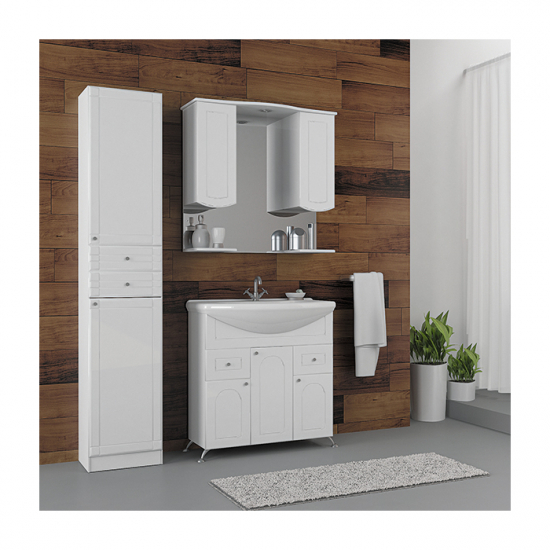 Шкаф-пенал MIXLINE Нептун-35 правый, белый 