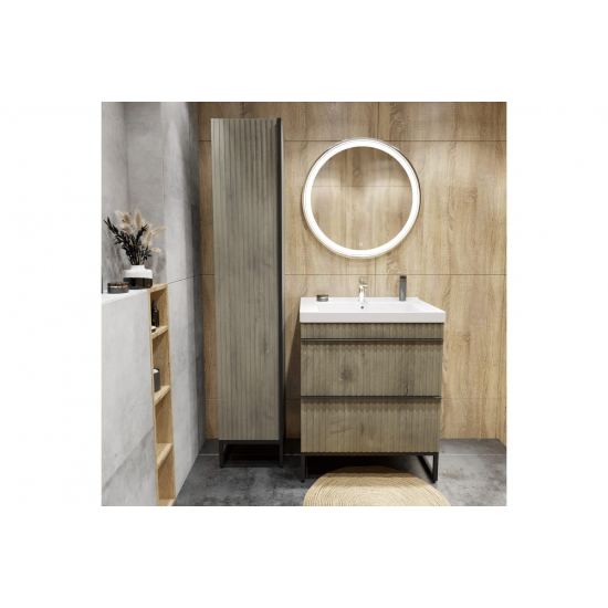 Шкаф-пенал MIXLINE Окленд левый Дуб Мелфорд Лофт