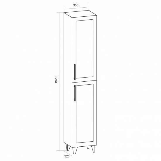 Шкаф-пенал MIXLINE Риф-35 белый, универсальный