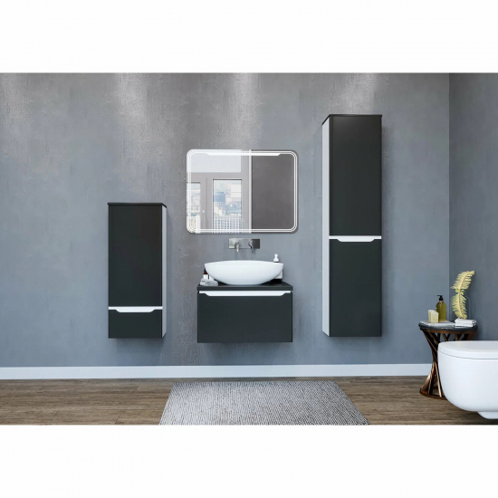 Шкаф-пенал MIXLINE Виктория-36 универсальный Софт графит H-1515