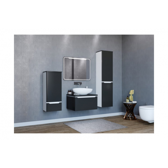 Шкаф-пенал MIXLINE Виктория-36 универсальный Софт графит H-900