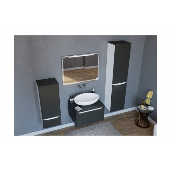 Шкаф-пенал MIXLINE Виктория-36 универсальный Софт графит H-900