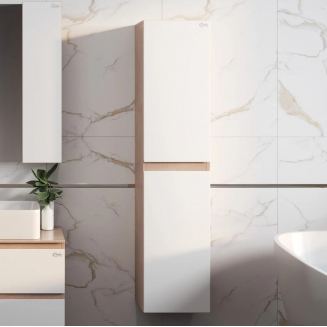 Шкаф-пенал ONIKA Алеста камень светлый, белый