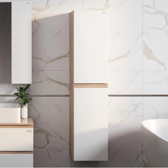 Шкаф-пенал ONIKA Алеста камень светлый, белый