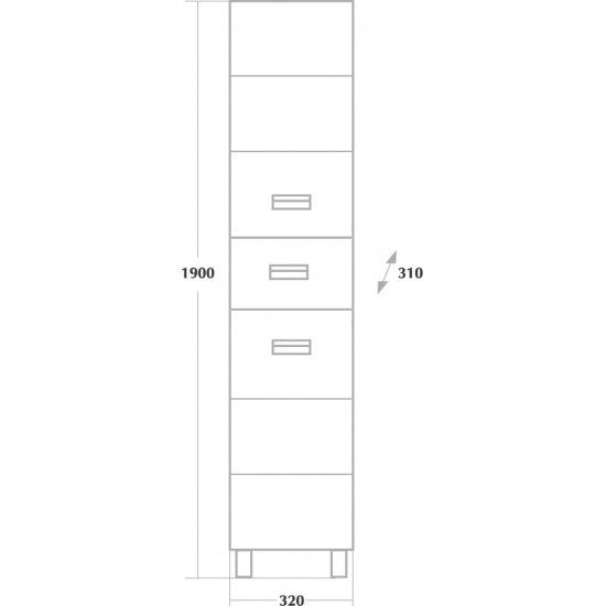 Шкаф-пенал ONIKA Балтика 32.10У