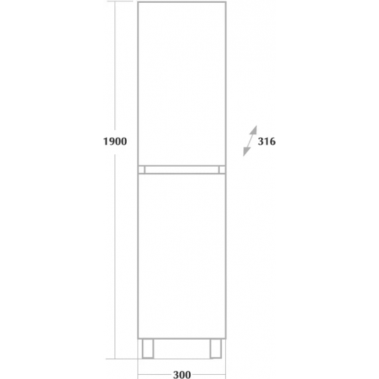 Шкаф-пенал ONIKA Элита 30.10 белый