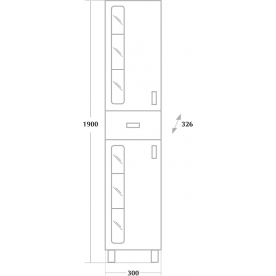 Шкаф-пенал ONIKA Кристалл 30.18У