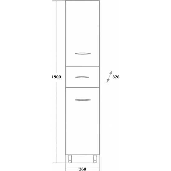 Шкаф-пенал ONIKA Модерн 26.10У