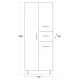 Шкаф-пенал ONIKA Модерн 52.17 L с бельевой корзиной
