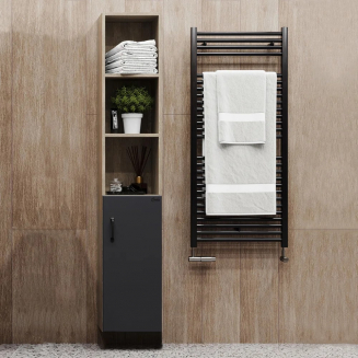 Шкаф-пенал ONIKA Тимбер 30.01 R, серый, дуб сонома