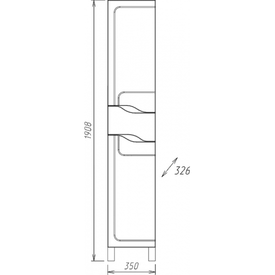 Шкаф-пенал ONIKA Веронэлла 35.10У